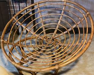 Additional view of Vintage Papasan Chair without cushion ~