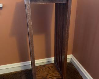 Mission style plant stand, $44