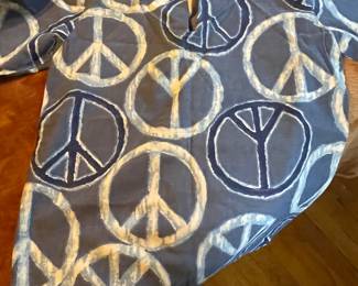 Peace sign V-neck vintage shirt, Size M/L,  $40
