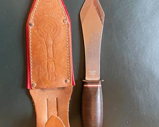 Edge Mark Professional Throwing Knife, Solingen Germany Model 418, & sheath,  $20