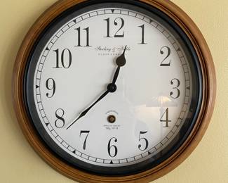 Sterling & Noble 16" wall clock,  $28