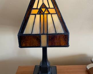 Small Tiffany style stained glass lamp, 12"H,  $45