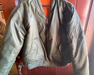 Vtg Amitrex Army green full zip jacket, Size L,  $145