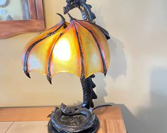 Dragon lamp, 13" x 16"H x 10",  $58