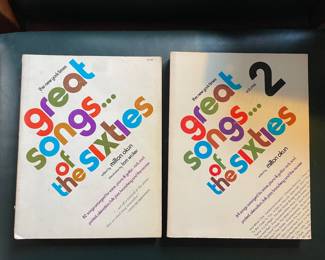 The New York Times Great Songs of the S60's, Volume 1 & 2, 82 songs in Vol 1 arranged for voice, piano & guitar,  $20 