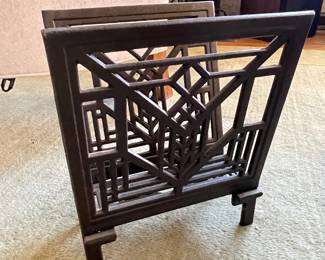  Frank Lloyd Wright Cast Iron magazine rack, Lake Geneva Tulip Design, 8.5"W x 14"H,  $85