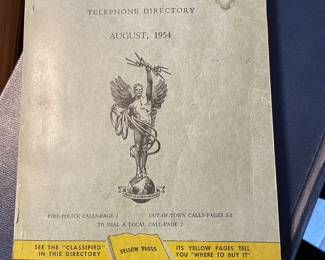 Ilinois Bell Telephone co. - Brookfield, LaGrange Park Western Springs Telephone Directory, 1954,   $12