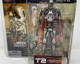 McFarlane Toys Terminator 2 Endoskeleton T2 Action Figure Movie Maniacs Series 5, NIP,  $35