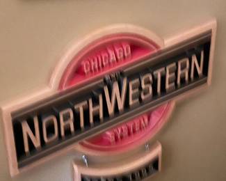 Northwestern Train sign,  14"W x 11"H,  $24
