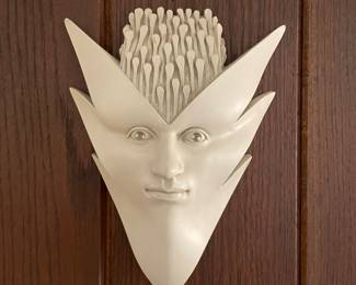 White "flame" face wall plaque, 8"W x 12"H,  $24