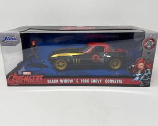 Marvel Avengers Black Widow & 1966 Chevy Corvette, NIB,  $35