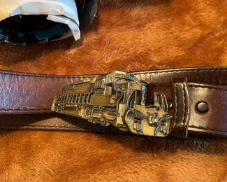 Vintage The Great American Buckle Co Chicago Belt Buckle 1980 Made in the USA Train Locomotive, $20