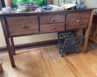 4 Drawer console table, 45"W x 28"H x 15"D,  $185