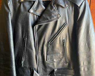 Vintage Classic Asymmetrical Leather Motorcycle Jacket, excellent condition, Size 42 Regular, $125