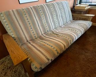 Mission Style Futon,  7'W x 3'H x 3'D,  $225