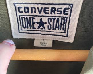 Tag inside of green arm color jacket ~