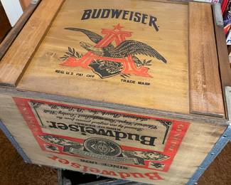 Vintage Budweiser Wooden Crate,  $48