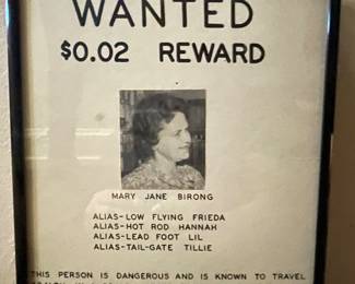 Wanted $0.02 Reward,  7.5"W x 10"H,  $10