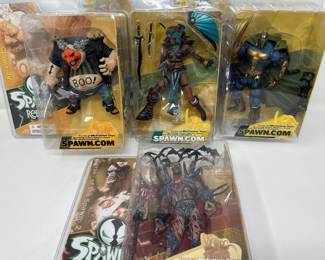 Sold as a Set of 4:  Spawn Reborn - Clown IV, Domina, Redeemer, Curse of the Spawn ,  $85