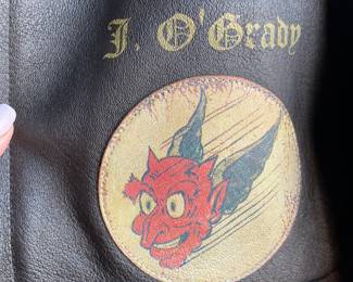 Leather Patch on front of jacket ~