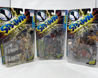 Spawn Set sold as a set of 3: RENEGADE- Spawn Action Figure 1997,  Spawn GRAVE DIGGER,   Spawn Ultra 7" Action Figure SABRE 1997. NIP,  $30/set