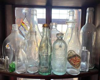 Clear Bottles  priced and available at the in home sale ~ 