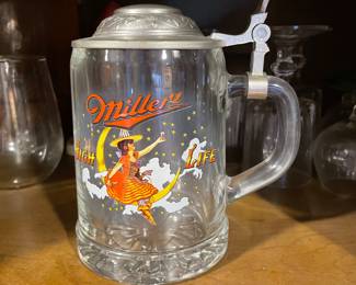 Miller glass beer stein, $6