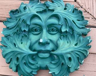Green man wall plaque,  $12