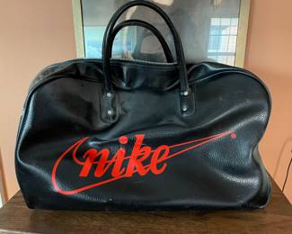 Vintage NIKE Leather Duffle Gym Bag, excellent condition, $85