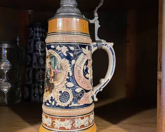 Extra large vintage German beer stein $38