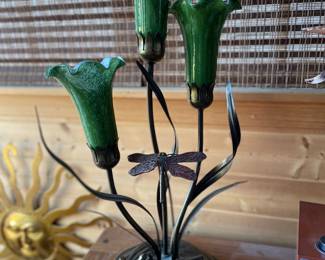 Dale Tiffany Tulip Dragonfly Lamp, 21"H,  $85