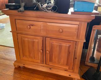 Wooden 2 drawer cabinet, 40"W x 34"H x 18"D,  $175