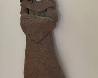 Monk w/carved robe, 11"H,  $24