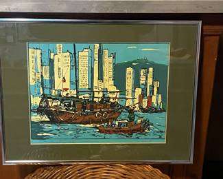 Hong Kong, by Maurice Search,  16" x 12"H,  $30