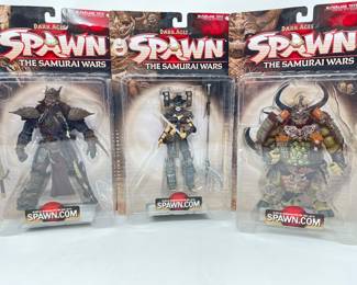 Sold as a set of 3, The Samurai Wars - Jackal Assassin, Scorpion Assassin, Jyaaku the Nightmare,  $60