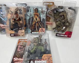 Sold as a Set of 4:  Spawn Mutations 23, Kin, Warrior Lilith, Malebolgia, Al Simmons,  $100