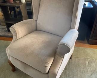 Neutral color wing back chair,  $245