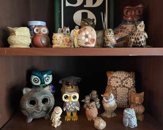 Owl Collection - purchase at in home sale on Friday & Saturday