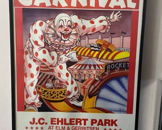Brookfield's carnival 16th annual framed poster, 14"W x 22.5"H,  $30