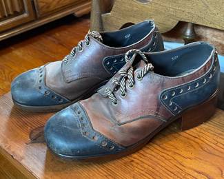 Vintage Sears color-block chunky heel oxford, $35