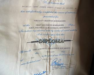 diploma inscribed on inside of jacket ~