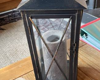 Metal Lantern,  14"H,  $15