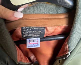 Tag inside the Vtg Amitrex Army green full zip jacket ~