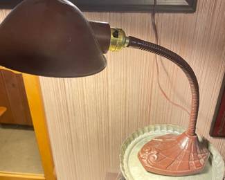 Vtg Fairie's Cast Iron Desk Lamp, 5" x 12",  $55