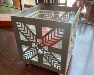 Metal mission style luminary, 3.5" x 3.5",  $10