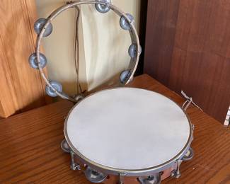 Vtg Tambourines, $45 for covered, $25 for not covered