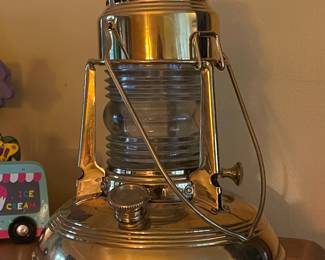 Vtg Railroad oil lamp,  $45