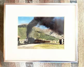 Framed train photo #1,  $10