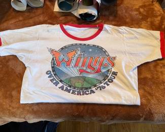Vintage Wings Over America '76 Tour T-shirt, M/L,  $350