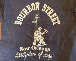 Vintage Bourbon Street, New Orleans Birthplace of Jazz t-shirt, S/M,  $40